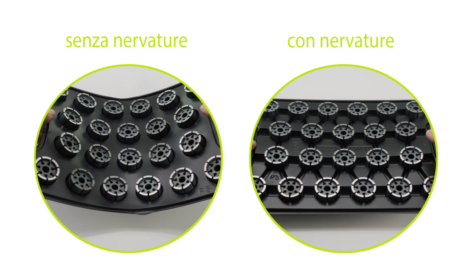 Vassoio interfalda nervato